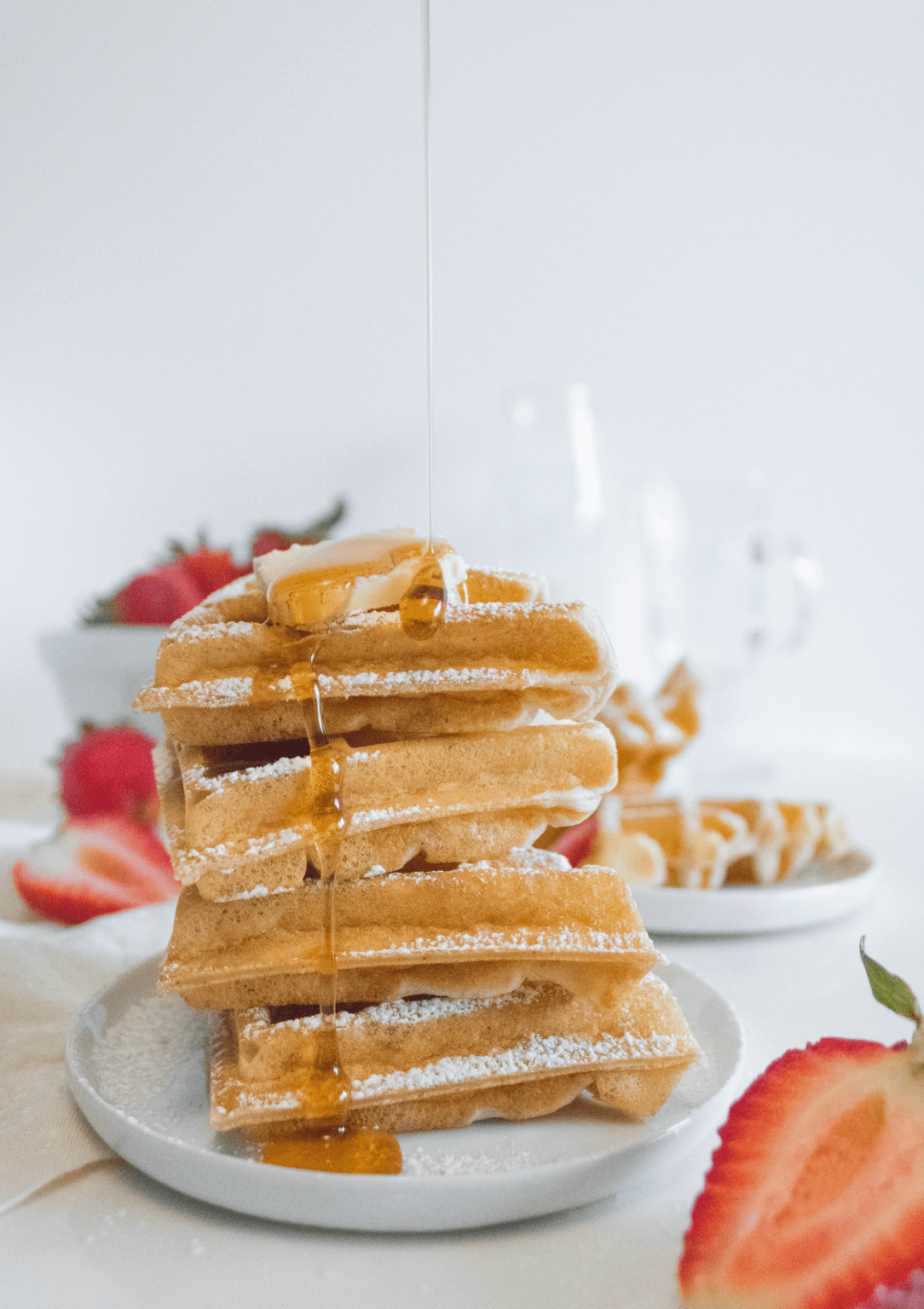 Easy Light and Fluffy Waffle Recipe Queenie Bakery - Breakfast