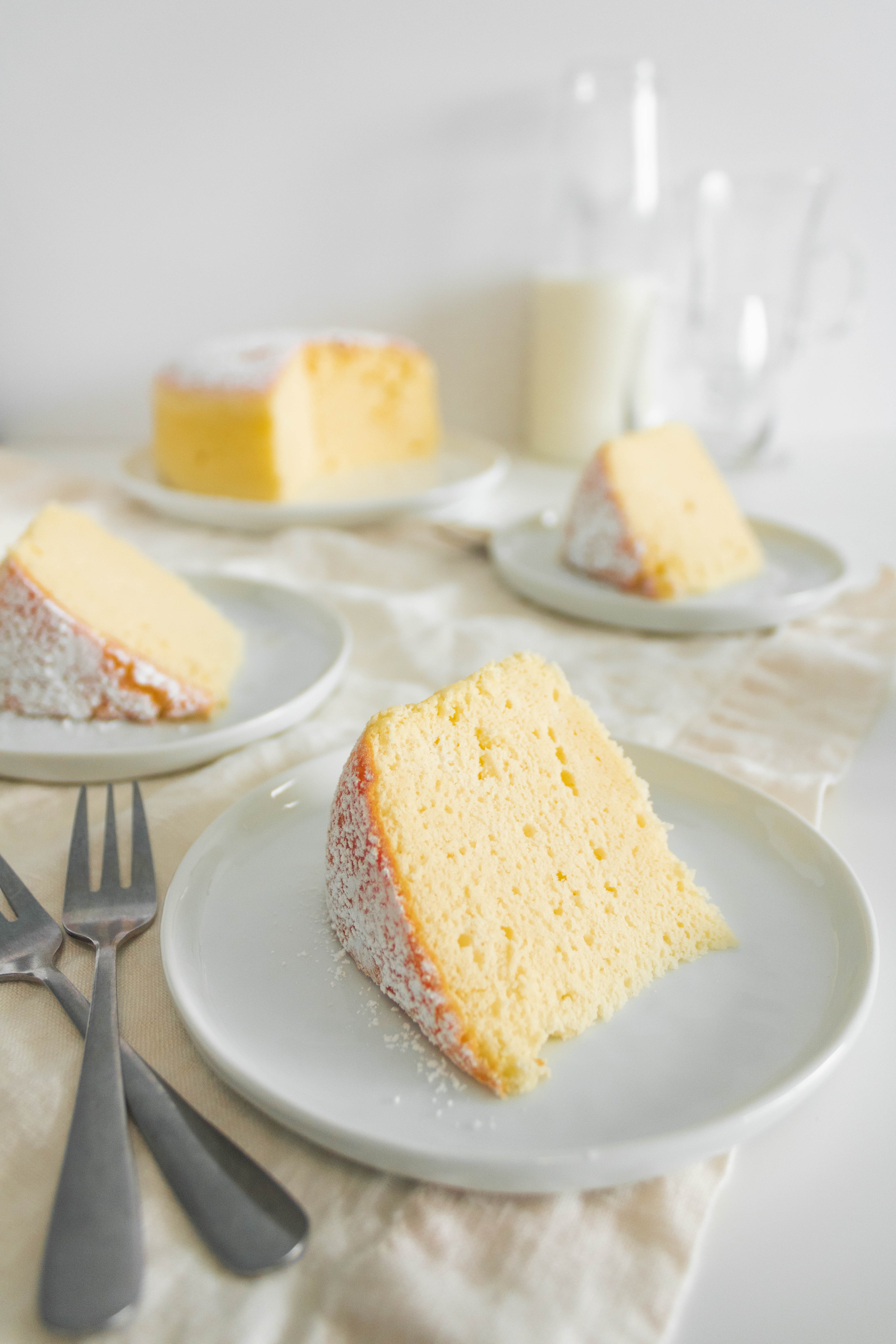 Slices of Japanese Cheesecake