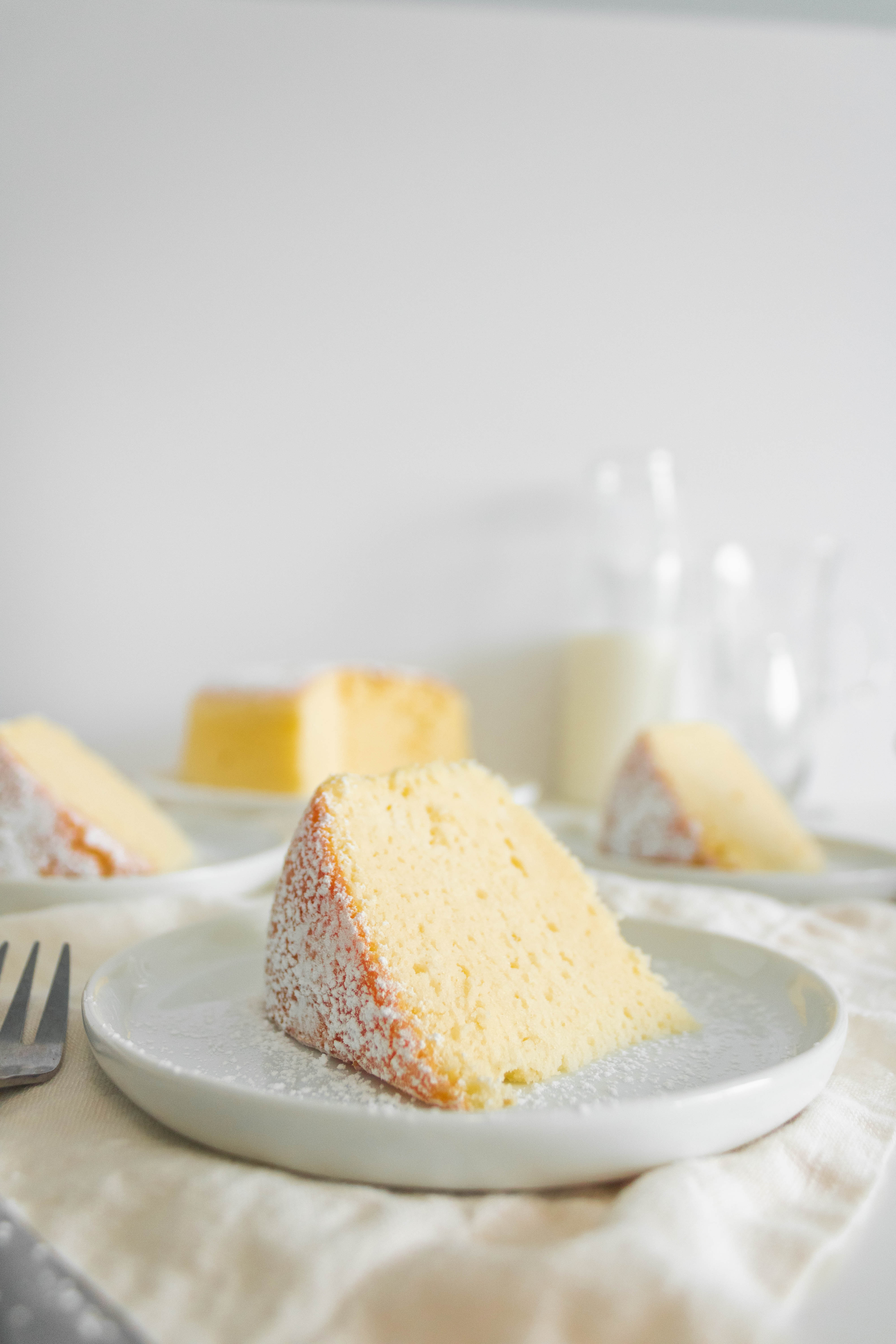 Slice of Fluffy Jiggly Japanese Cheesecake